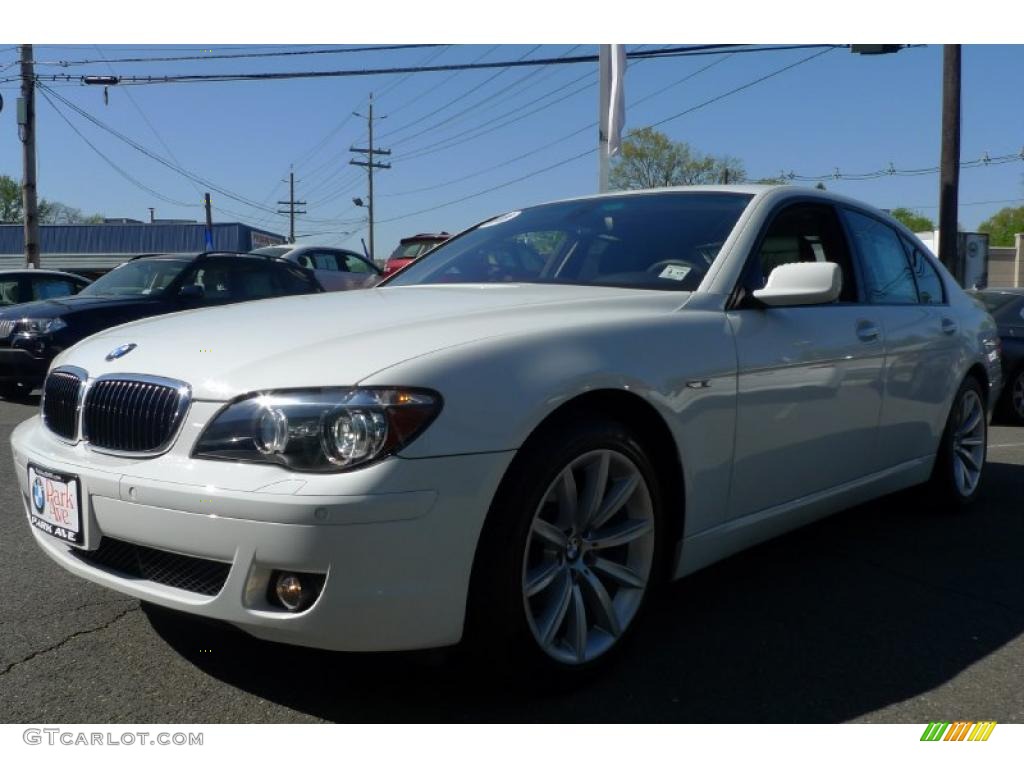 2008 7 Series 750i Sedan - Alpine White / Black photo #8
