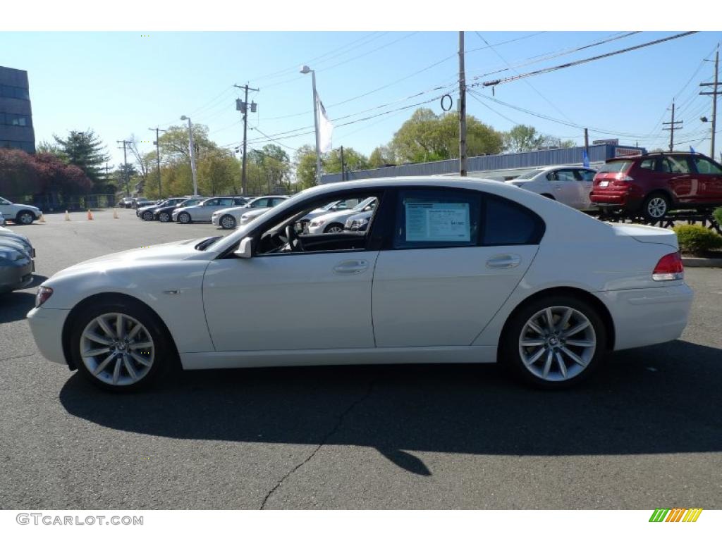 2008 7 Series 750i Sedan - Alpine White / Black photo #9