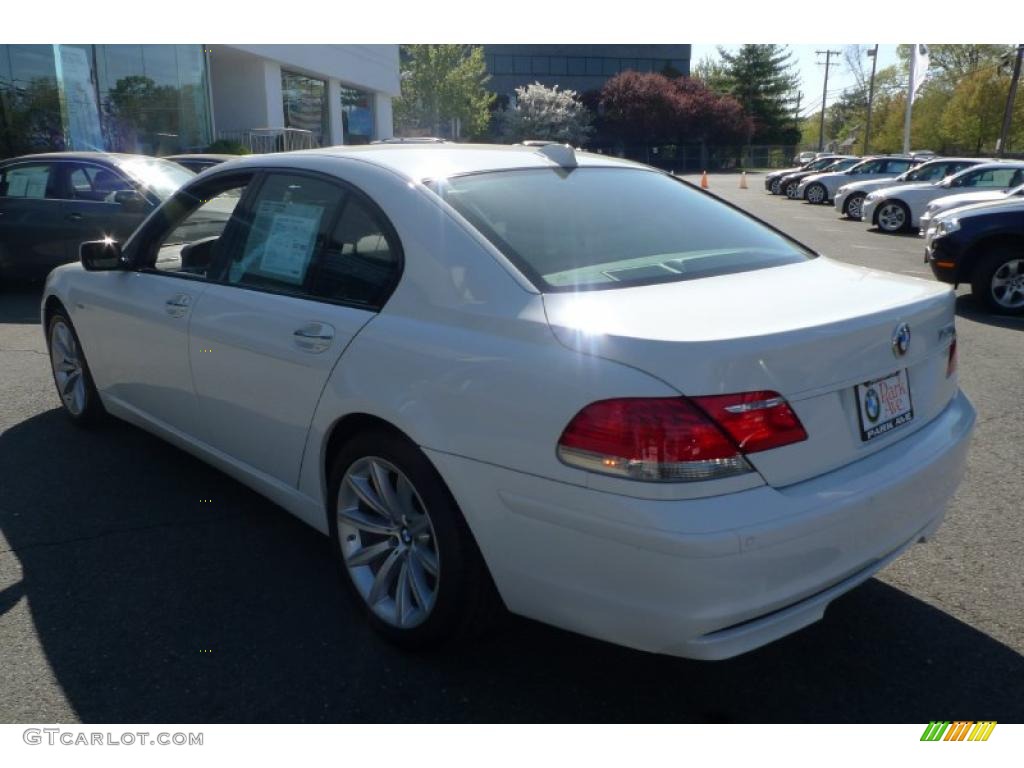 2008 7 Series 750i Sedan - Alpine White / Black photo #10