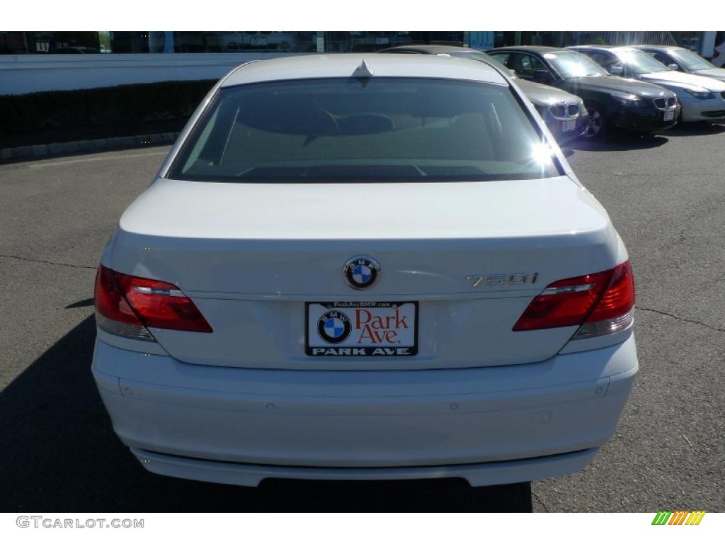 2008 7 Series 750i Sedan - Alpine White / Black photo #12
