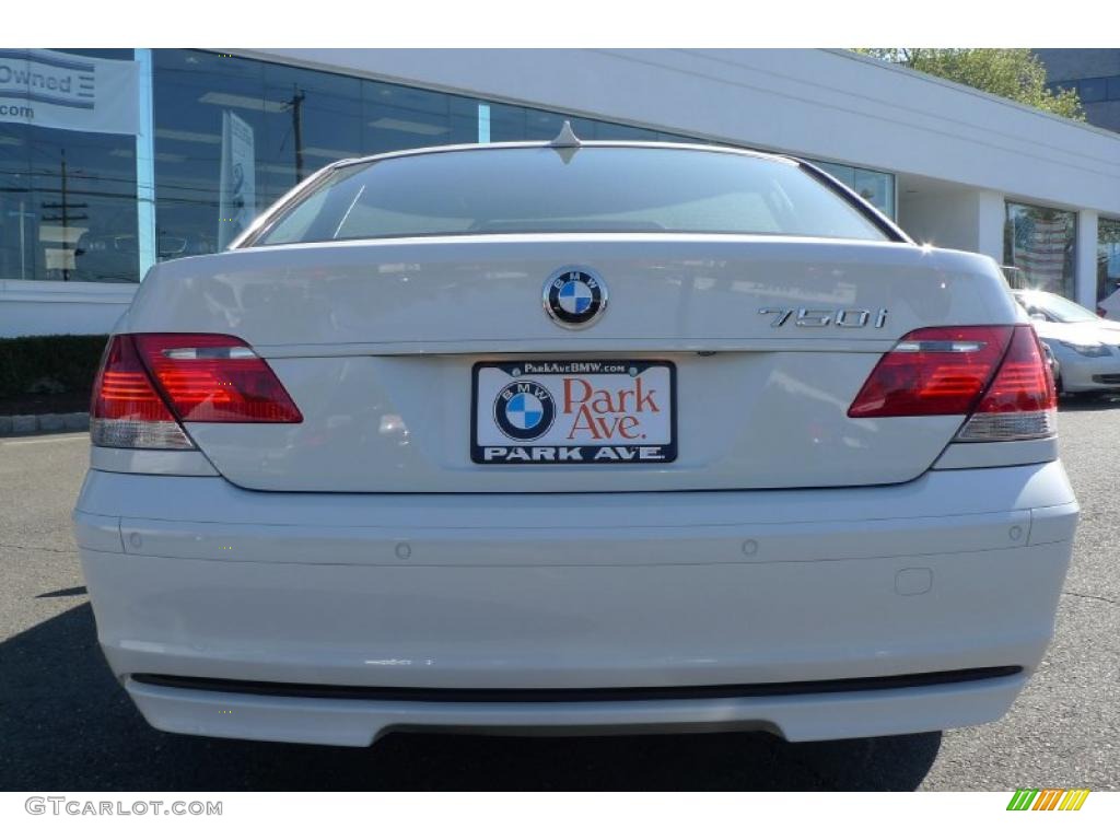 2008 7 Series 750i Sedan - Alpine White / Black photo #13