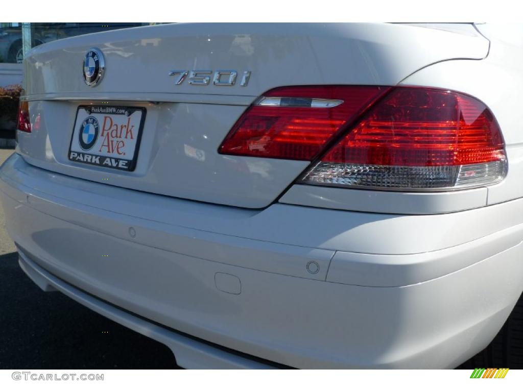 2008 7 Series 750i Sedan - Alpine White / Black photo #14