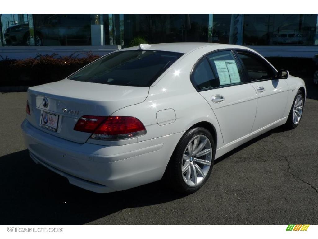 2008 7 Series 750i Sedan - Alpine White / Black photo #15
