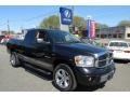 2008 Brilliant Black Crystal Pearl Dodge Ram 1500 Laramie Quad Cab 4x4  photo #1