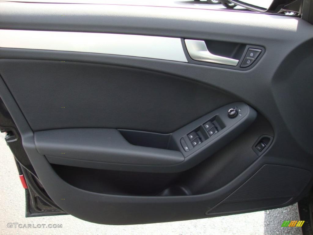 2010 Audi A4 2.0T quattro Sedan Black Door Panel Photo #28546817