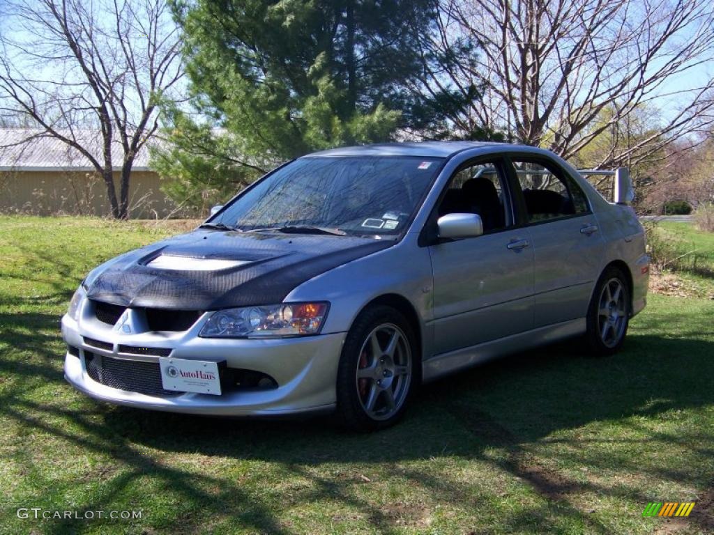 2005 Lancer Evolution VIII - Apex Silver Metallic / Black photo #1