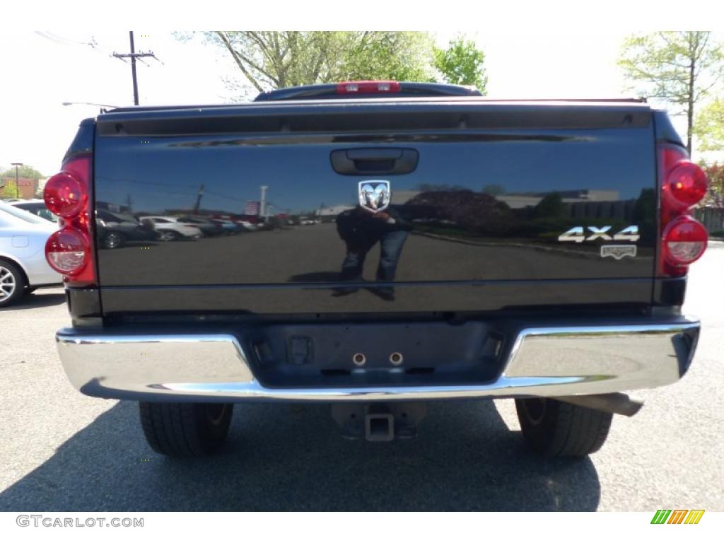 2008 Ram 1500 Laramie Quad Cab 4x4 - Brilliant Black Crystal Pearl / Khaki photo #12