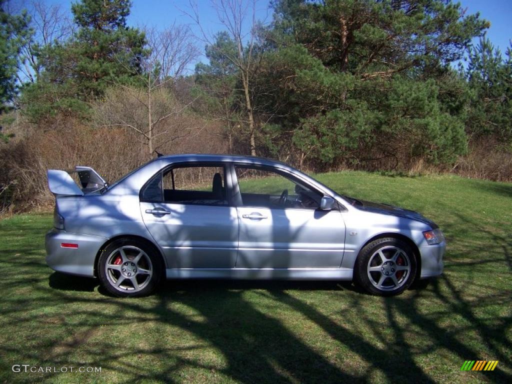 2005 Lancer Evolution VIII - Apex Silver Metallic / Black photo #6