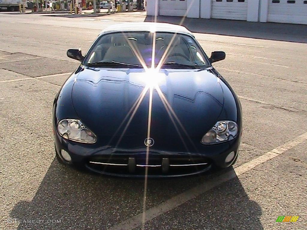 2001 XK XK8 Convertible - Westminster Blue / Ivory photo #2