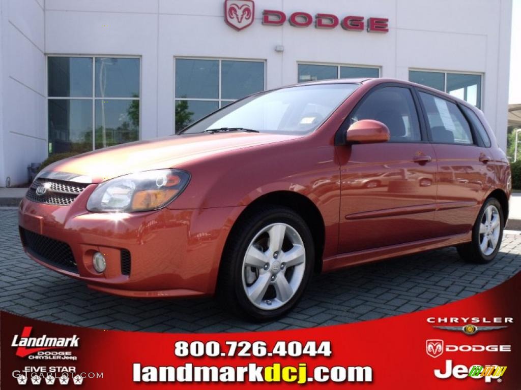 2008 Spectra 5 SX Wagon - Electric Orange / Gray photo #1