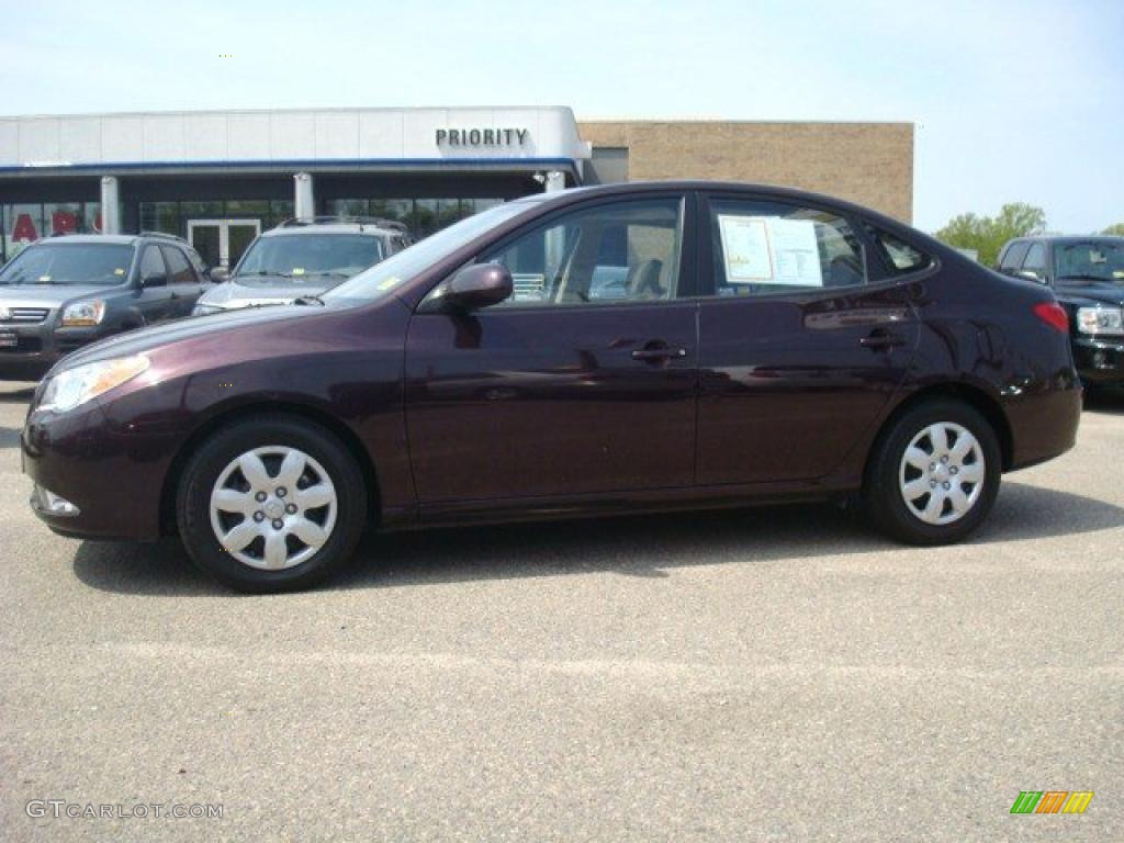 2009 Elantra GLS Sedan - Purple Rain / Beige photo #3