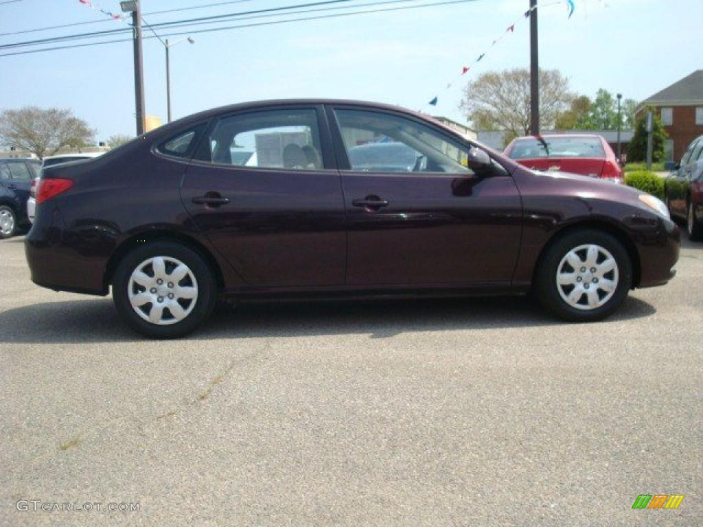 2009 Elantra GLS Sedan - Purple Rain / Beige photo #6