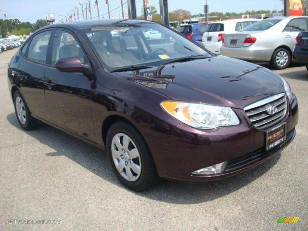 2009 Elantra GLS Sedan - Purple Rain / Beige photo #7