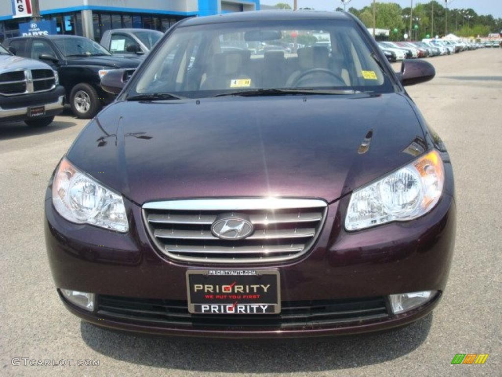 2009 Elantra GLS Sedan - Purple Rain / Beige photo #8