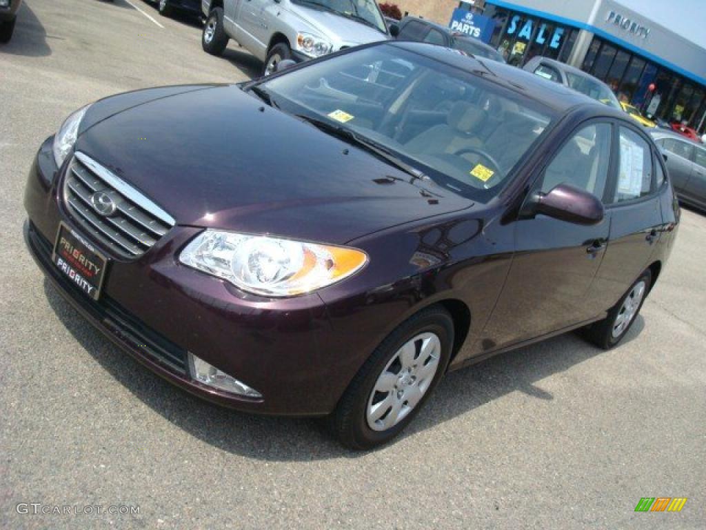 2009 Elantra GLS Sedan - Purple Rain / Beige photo #9