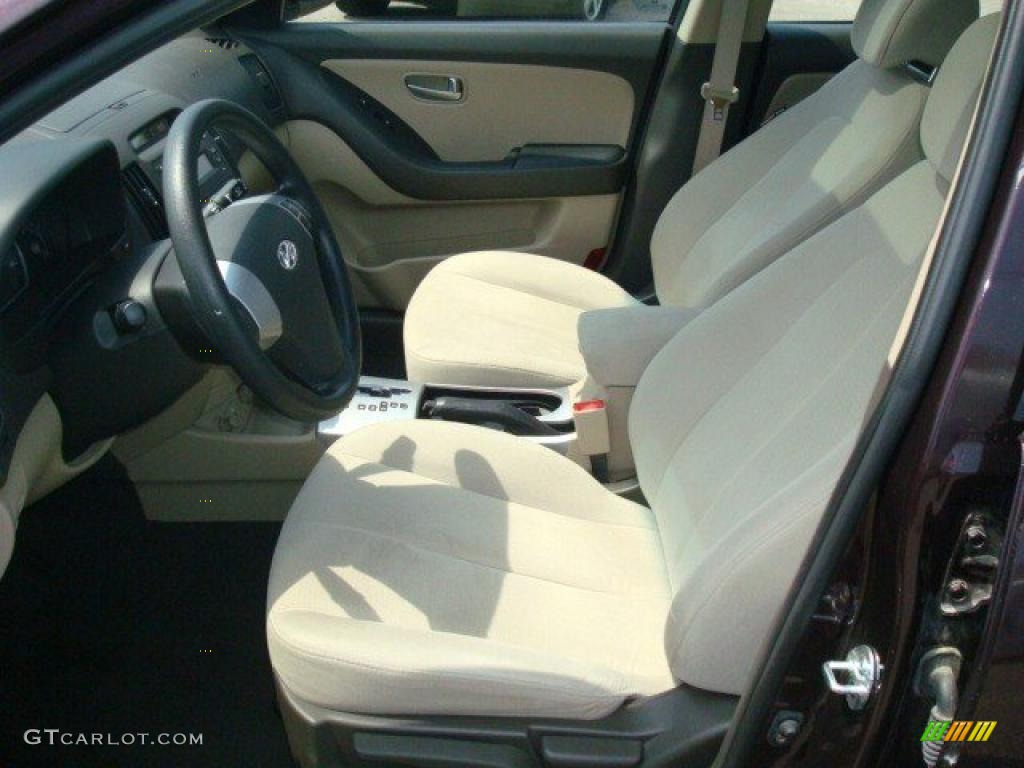 2009 Elantra GLS Sedan - Purple Rain / Beige photo #10