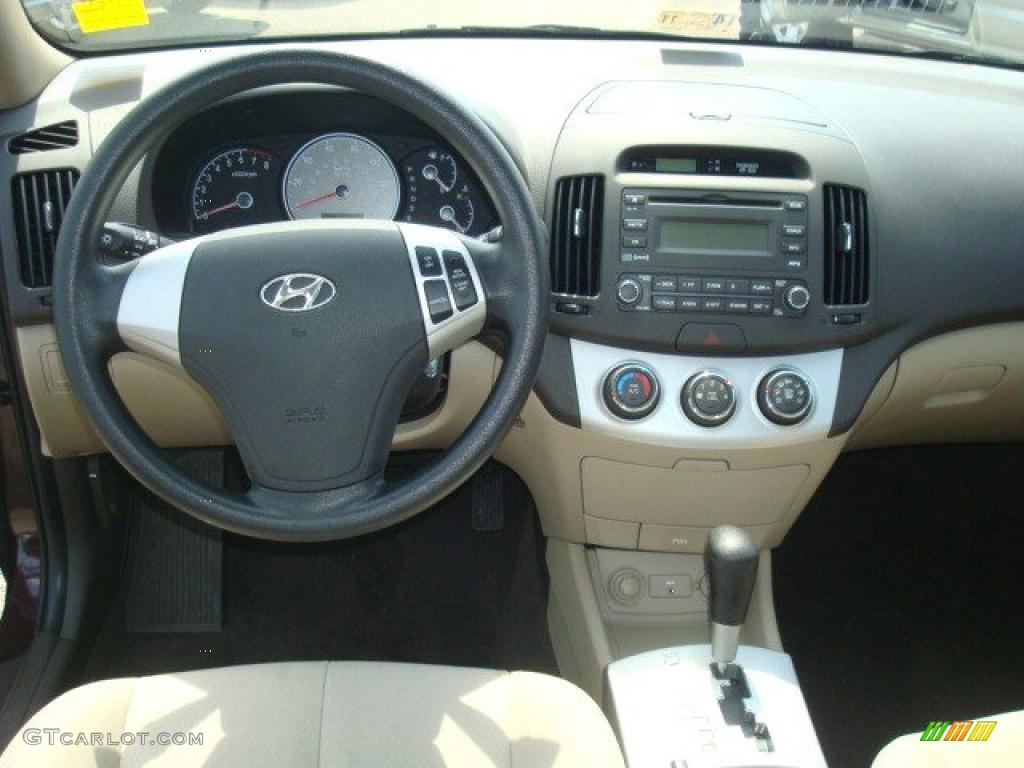 2009 Elantra GLS Sedan - Purple Rain / Beige photo #12
