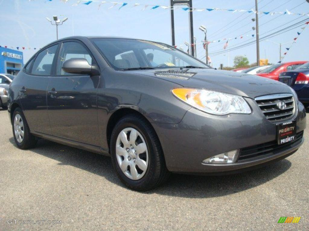 2009 Elantra GLS Sedan - Carbon Gray / Gray photo #8