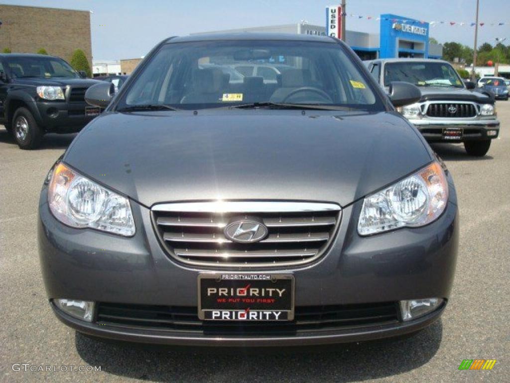 2009 Elantra GLS Sedan - Carbon Gray / Gray photo #9