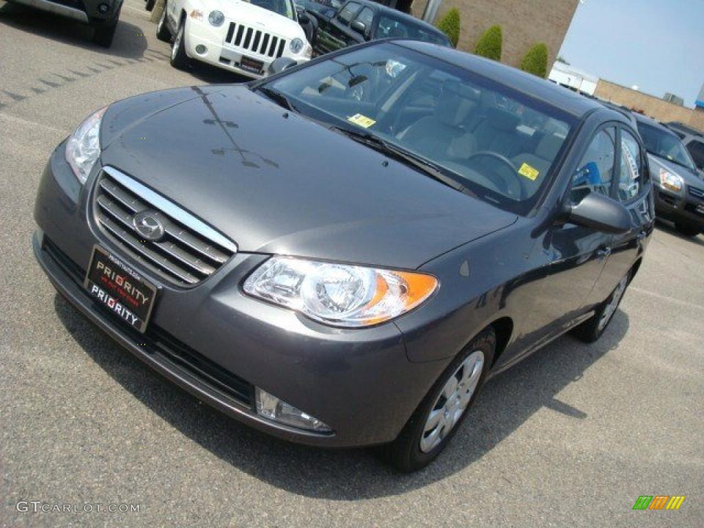 2009 Elantra GLS Sedan - Carbon Gray / Gray photo #10