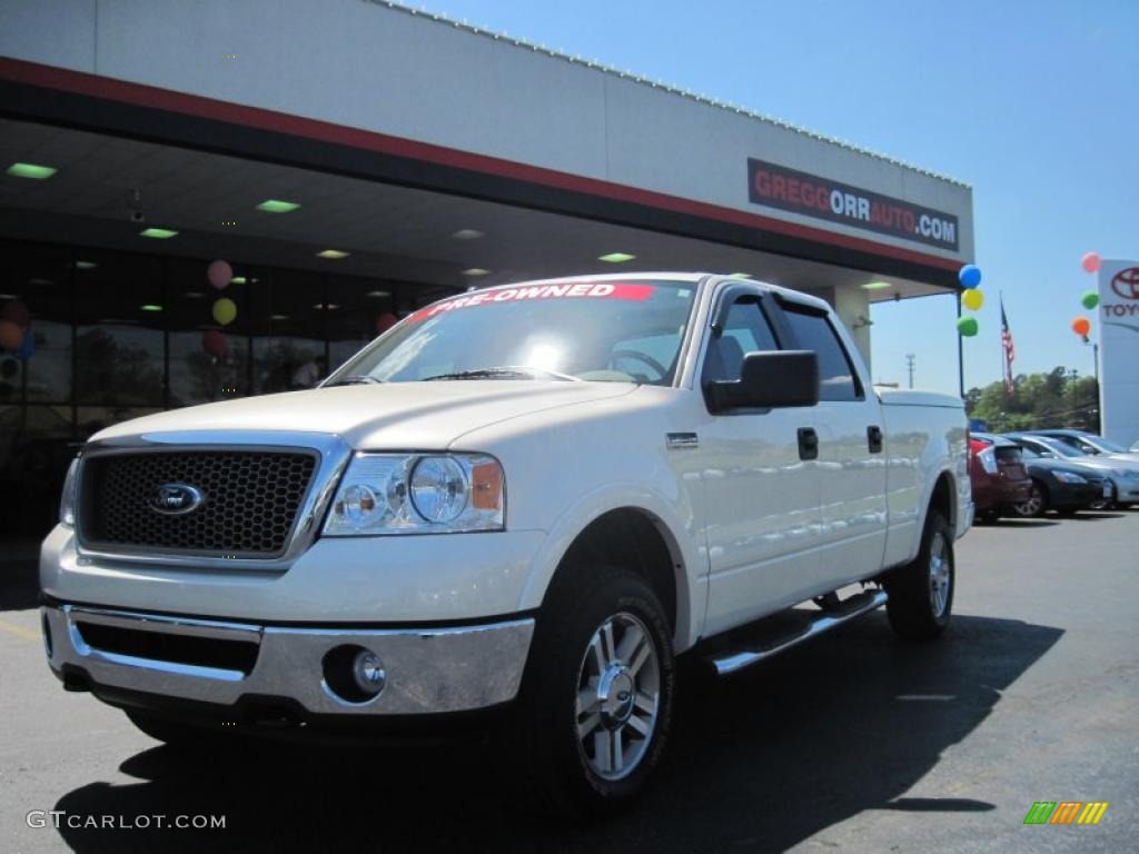 2007 F150 XLT SuperCrew 4x4 - Oxford White / Tan photo #1