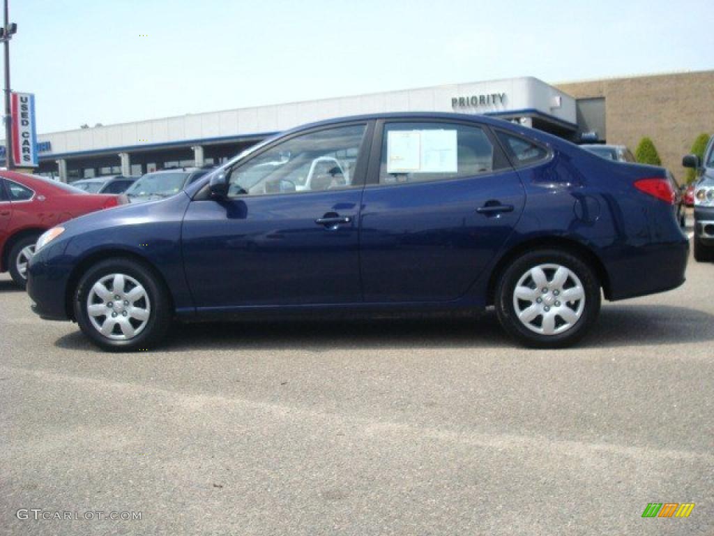 2009 Elantra GLS Sedan - Regatta Blue / Gray photo #3