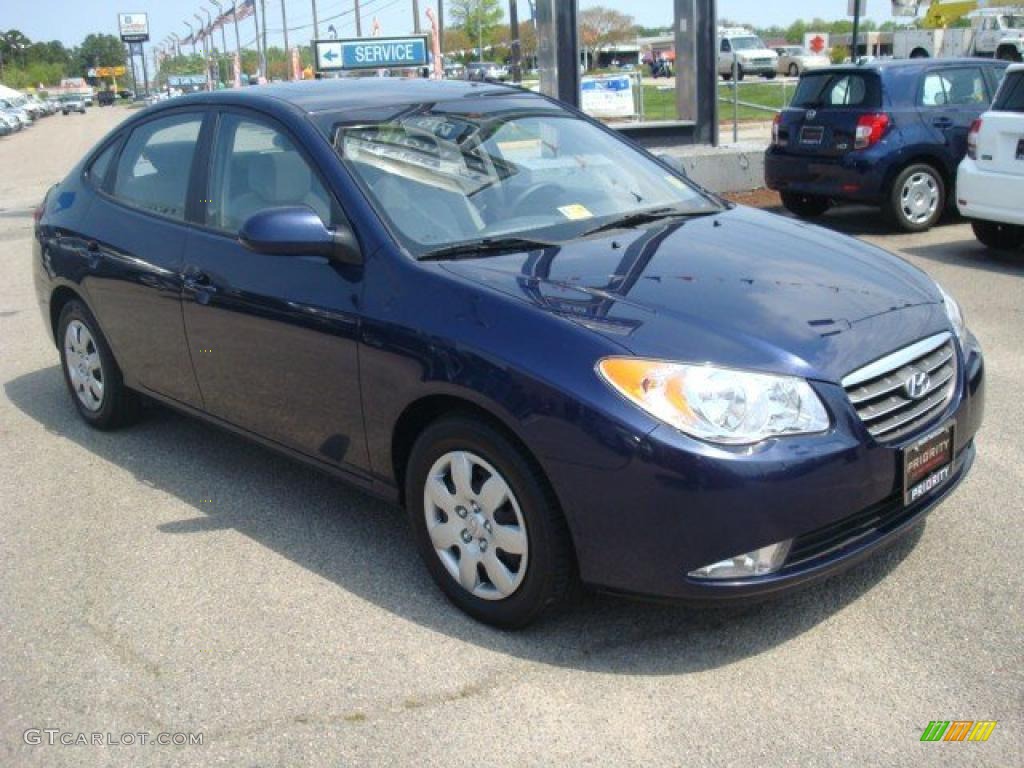 2009 Elantra GLS Sedan - Regatta Blue / Gray photo #7