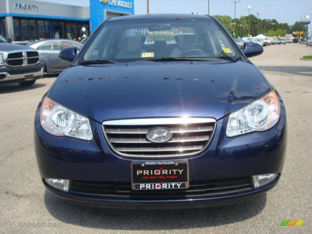 2009 Elantra GLS Sedan - Regatta Blue / Gray photo #8