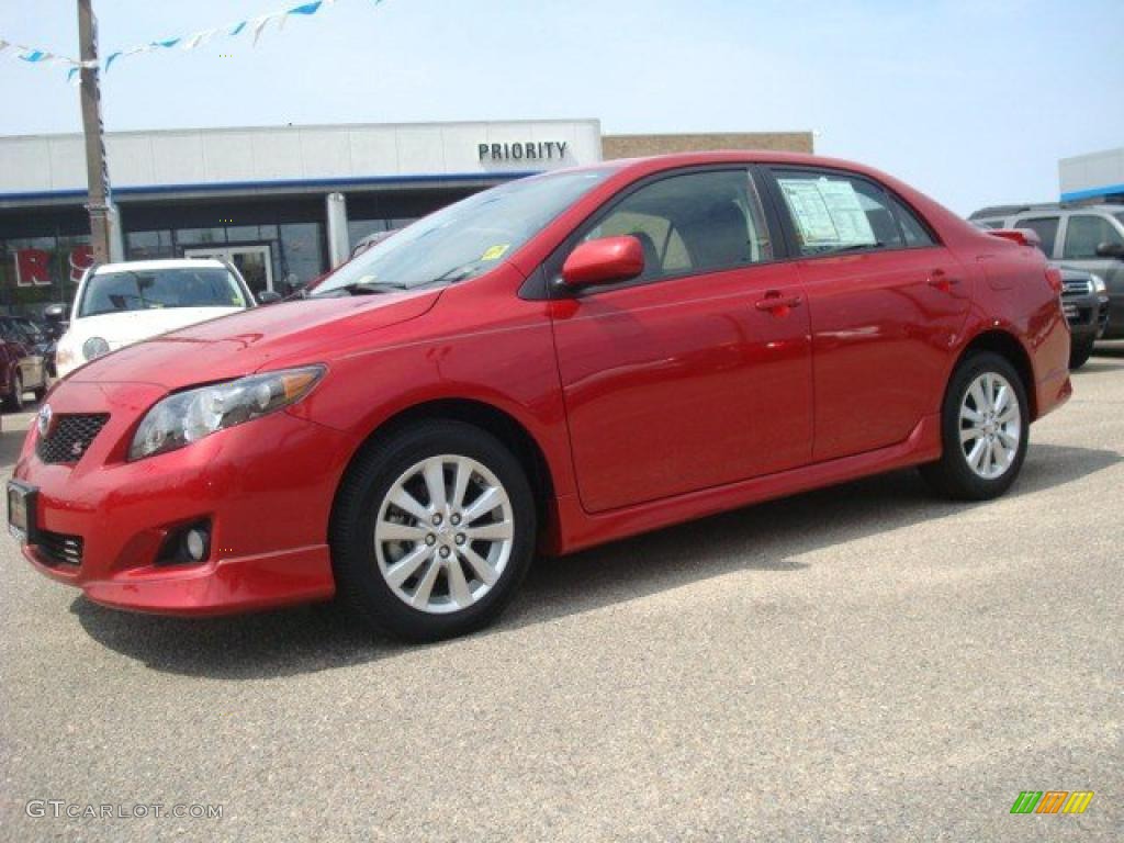 2010 Corolla S - Barcelona Red Metallic / Dark Charcoal photo #2