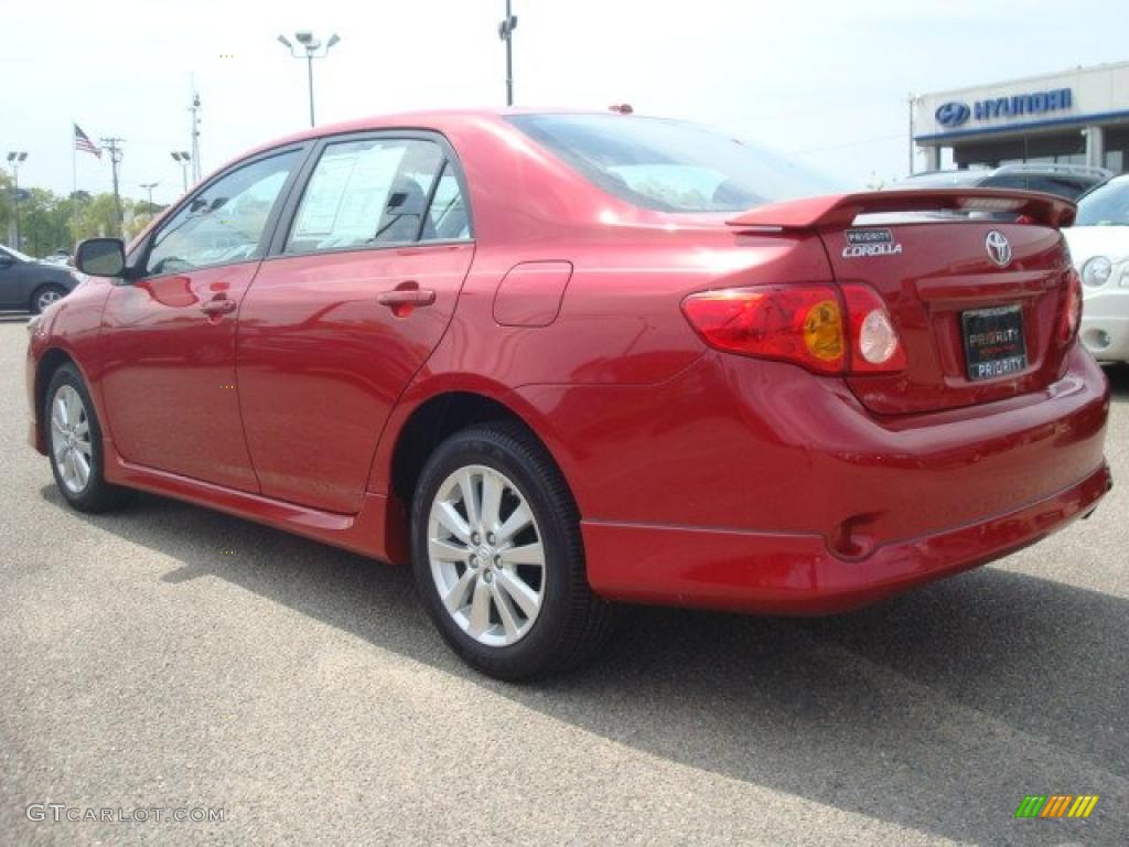 2010 Corolla S - Barcelona Red Metallic / Dark Charcoal photo #4