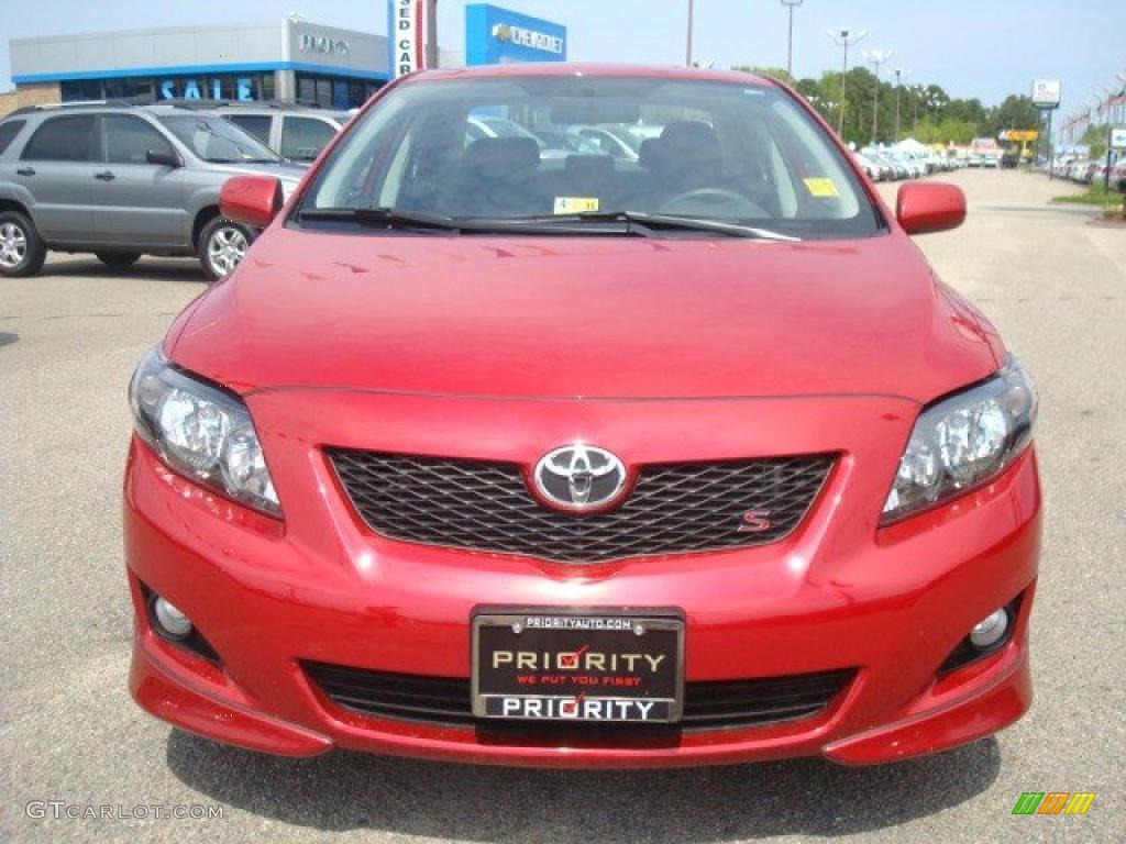 2010 Corolla S - Barcelona Red Metallic / Dark Charcoal photo #8