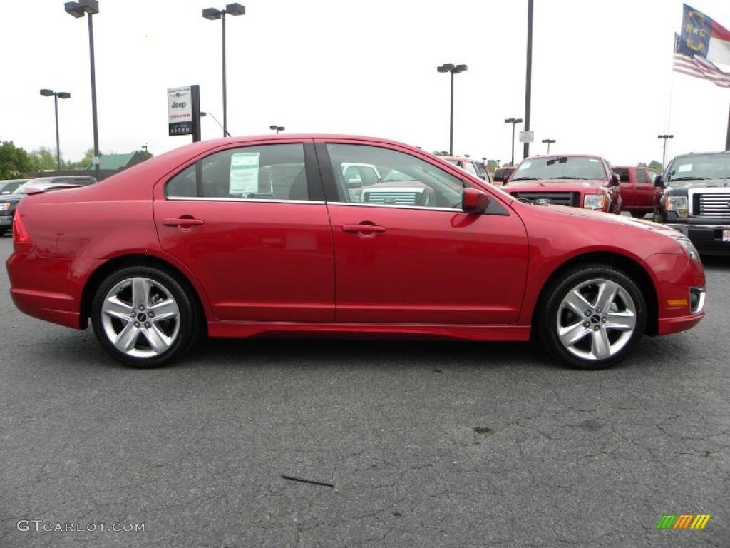 2010 Fusion Sport - Red Candy Metallic / Charcoal Black/Sport Red photo #2