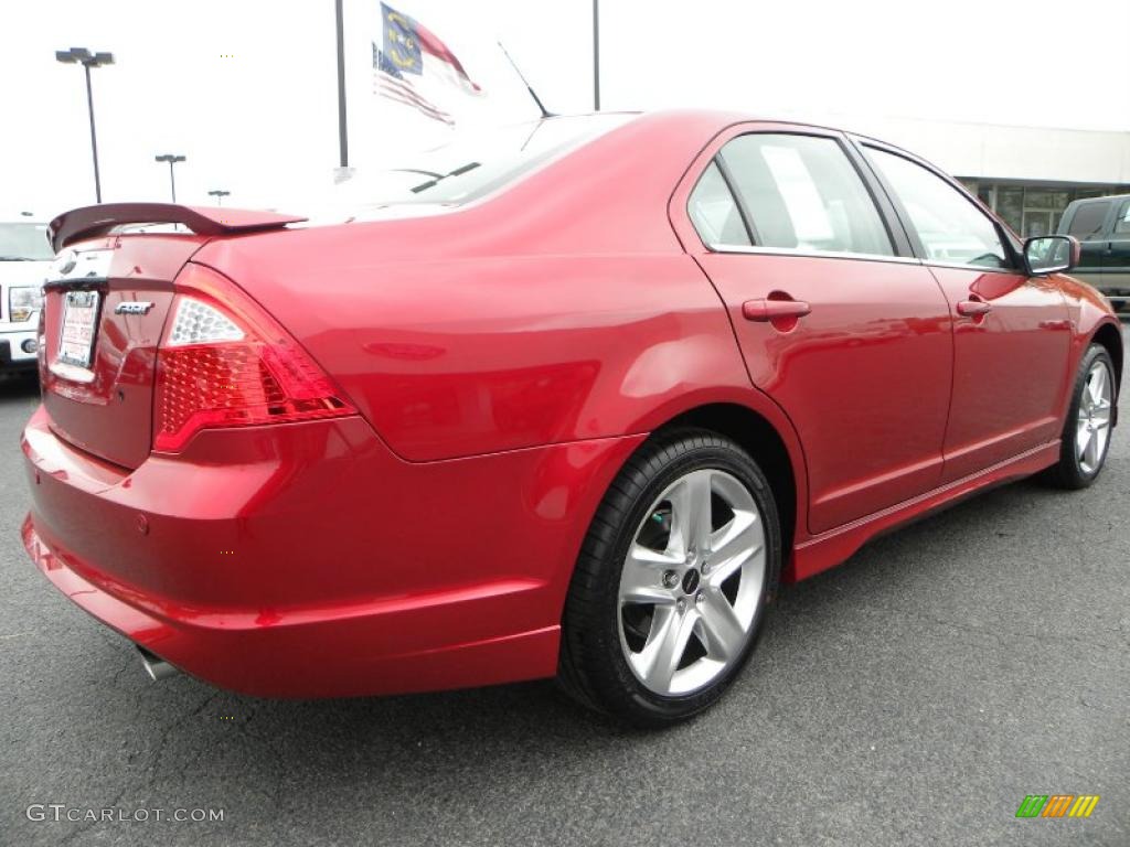 2010 Fusion Sport - Red Candy Metallic / Charcoal Black/Sport Red photo #3