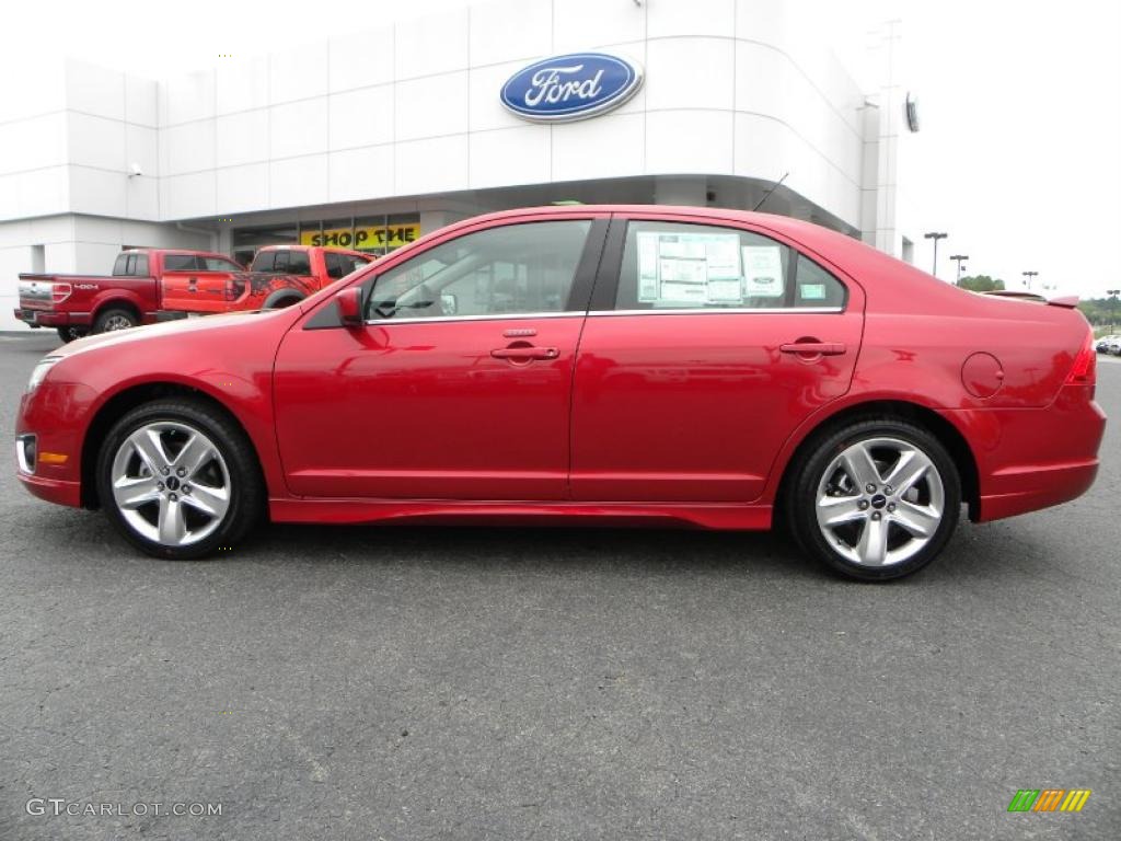 2010 Fusion Sport - Red Candy Metallic / Charcoal Black/Sport Red photo #5