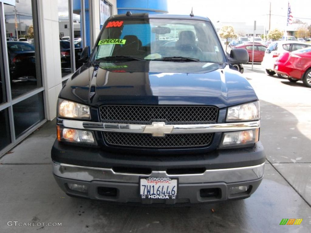 2005 Silverado 1500 LS Extended Cab - Dark Blue Metallic / Medium Gray photo #8