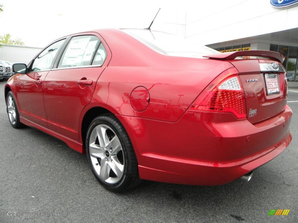 2010 Fusion Sport - Red Candy Metallic / Charcoal Black/Sport Red photo #29