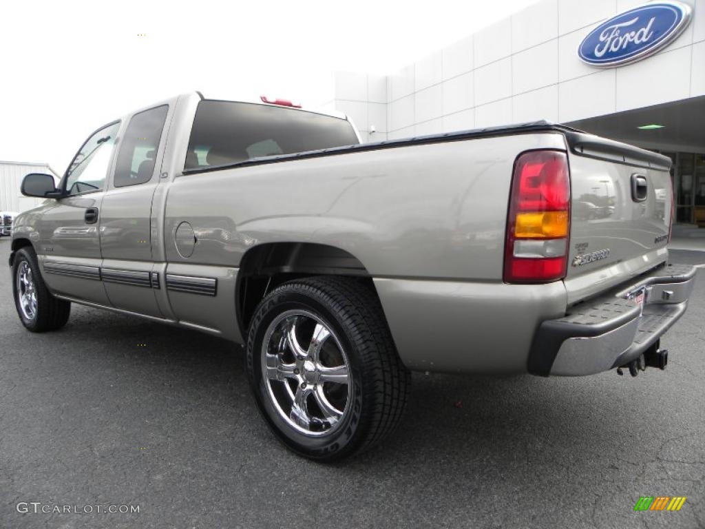 2001 Silverado 1500 LS Extended Cab - Light Pewter Metallic / Medium Gray photo #26