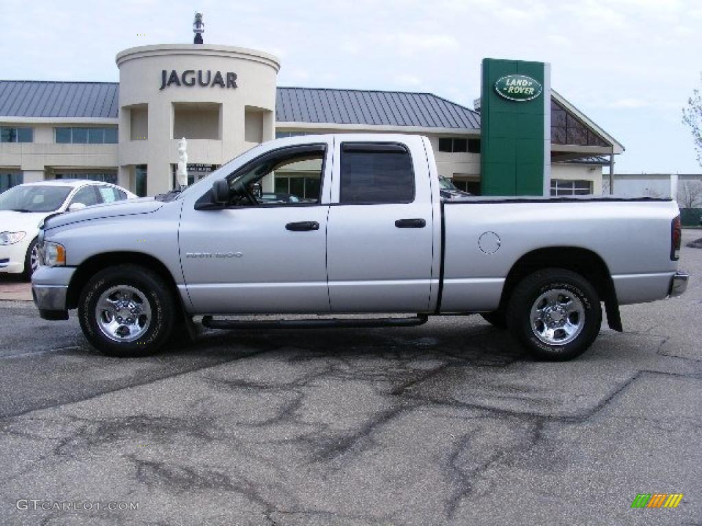 2003 Ram 1500 SLT Quad Cab - Bright Silver Metallic / Dark Slate Gray photo #2