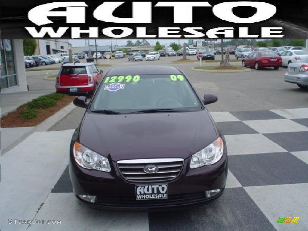2009 Elantra GLS Sedan - Purple Rain / Beige photo #2