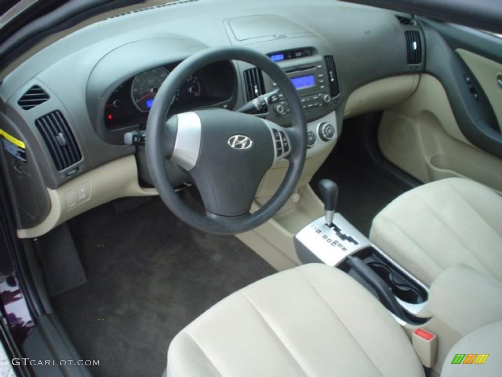 2009 Elantra GLS Sedan - Purple Rain / Beige photo #9