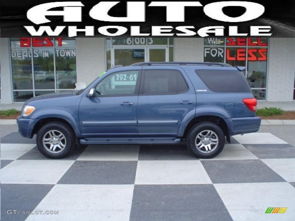 2007 Sequoia Limited 4WD - Bluesteel Mica / Light Charcoal photo #1