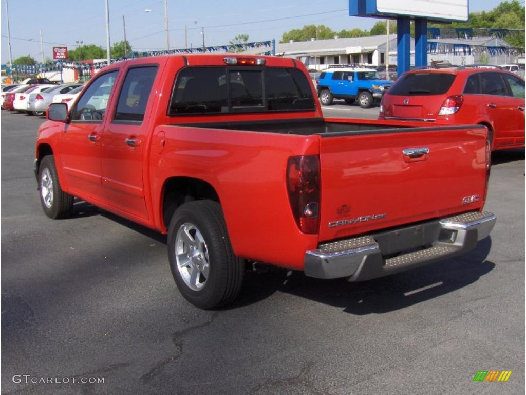 2009 Canyon SLE Crew Cab - Fire Red / Ebony photo #2