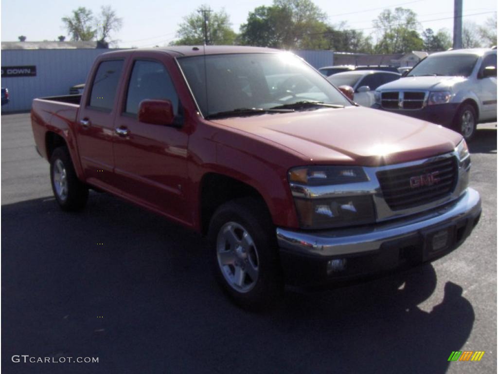 2009 Canyon SLE Crew Cab - Fire Red / Ebony photo #4