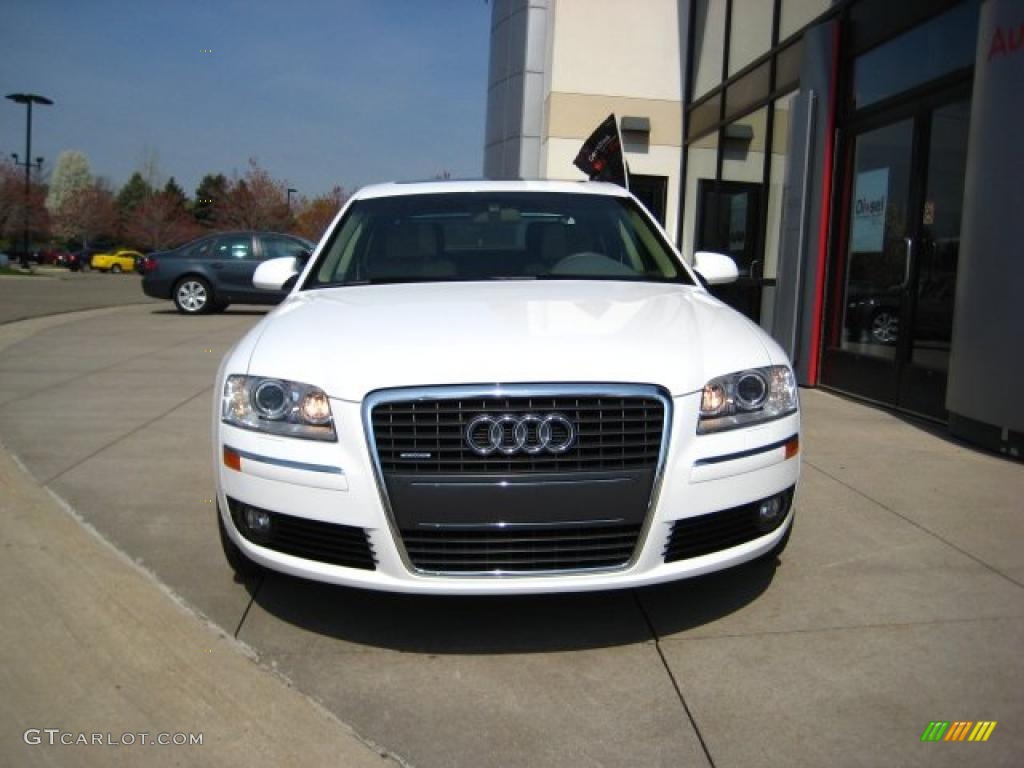 2007 A8 L 4.2 quattro - Ibis White / Sand Beige photo #2