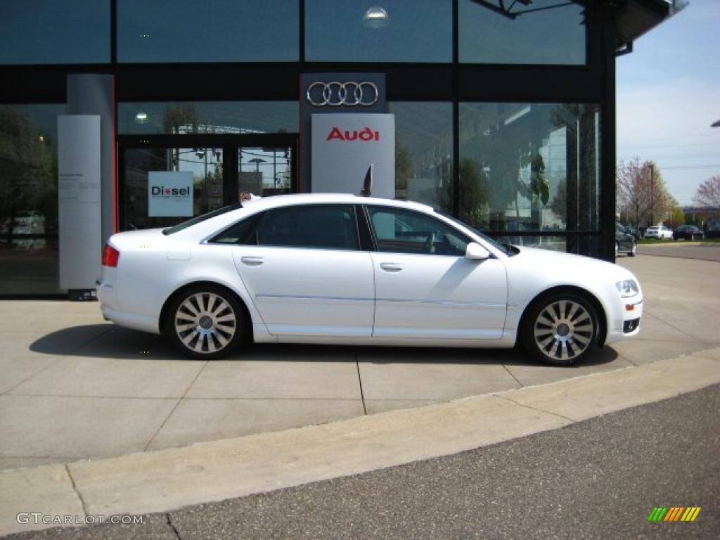 2007 A8 L 4.2 quattro - Ibis White / Sand Beige photo #7