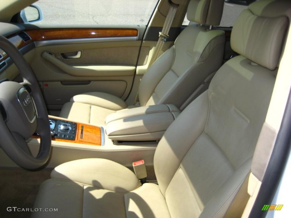 2007 A8 L 4.2 quattro - Ibis White / Sand Beige photo #12