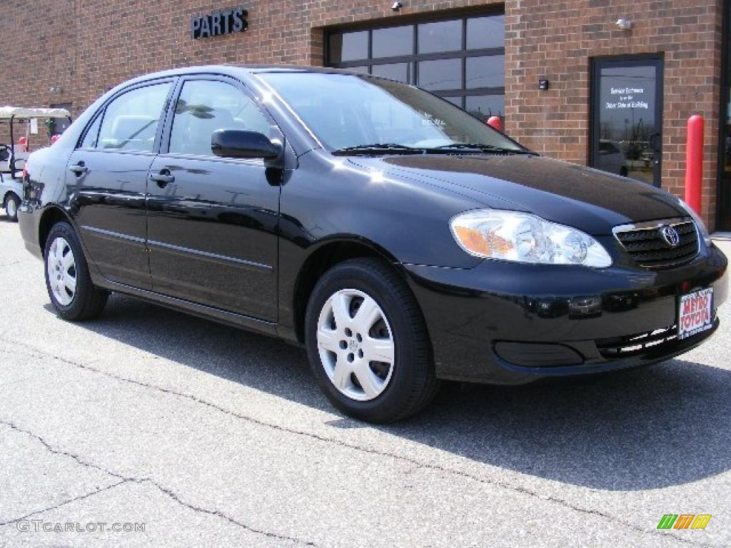 2007 Corolla LE - Black Sand Pearl / Gray photo #1