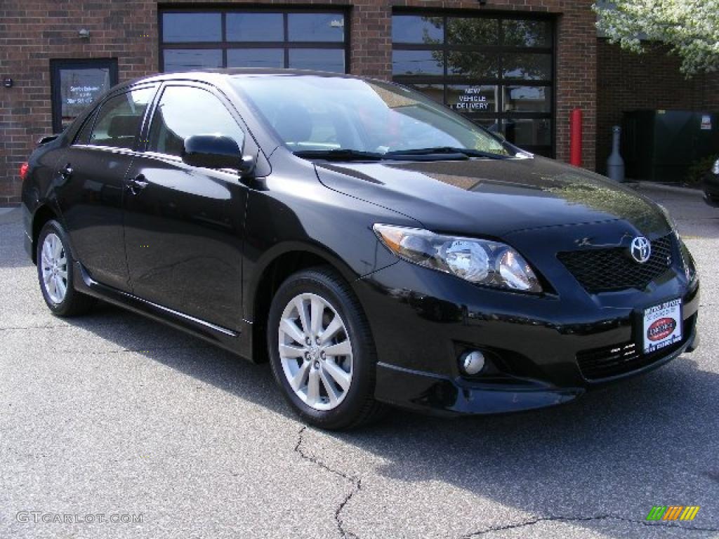 2010 Corolla S - Black Sand Pearl / Dark Charcoal photo #1