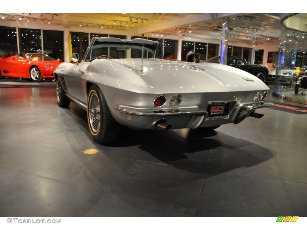 1966 Corvette Sting Ray Convertible - Silver Pearl / Silver photo #4