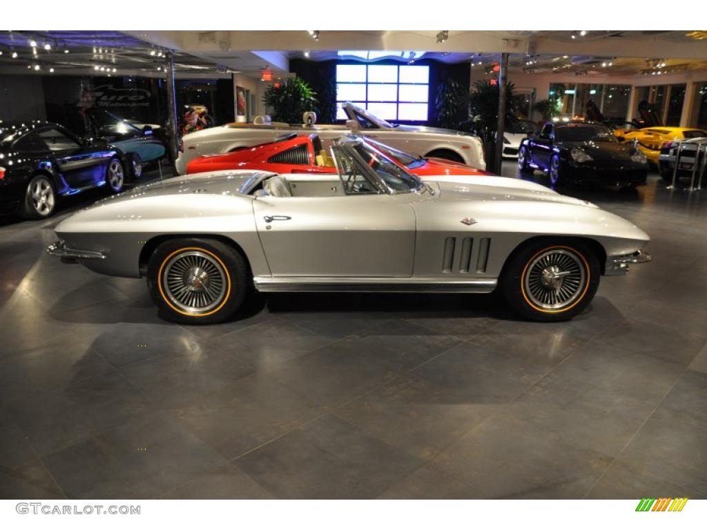 1966 Corvette Sting Ray Convertible - Silver Pearl / Silver photo #7